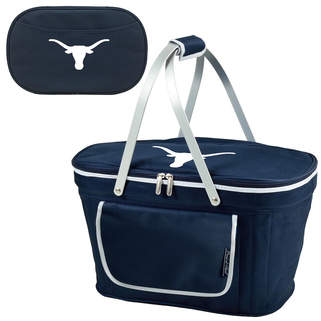 NCAA Texas Longhorns Collapsible Insulated Picnic Basket for Four