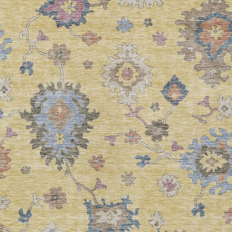 HomeRoots Floral Transitional Rectangle Outdoor Rug