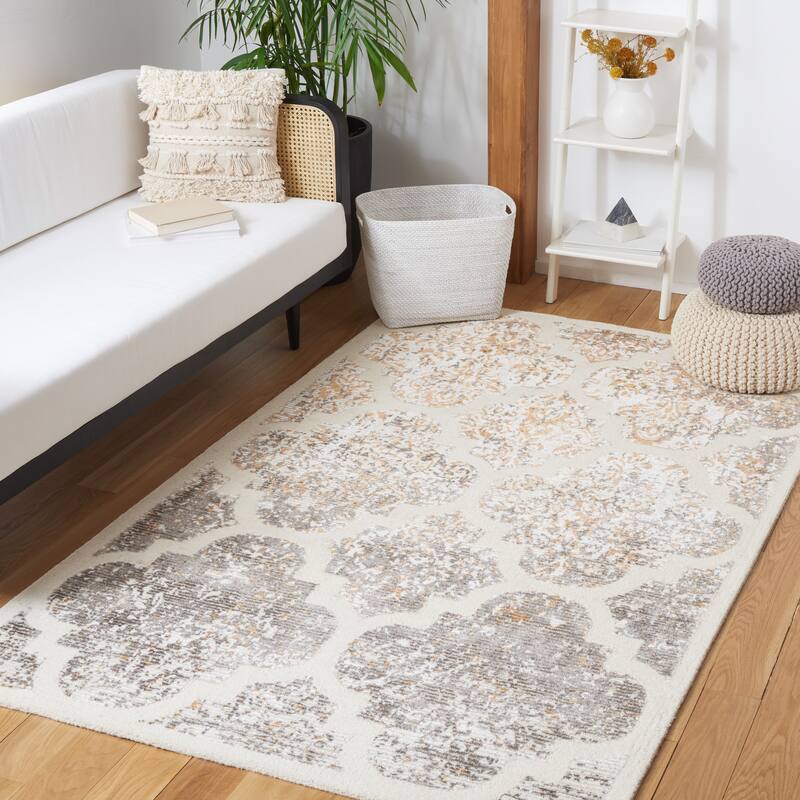SAFAVIEH Handmade Artistry Pinka Damask Trellis Wool Rug