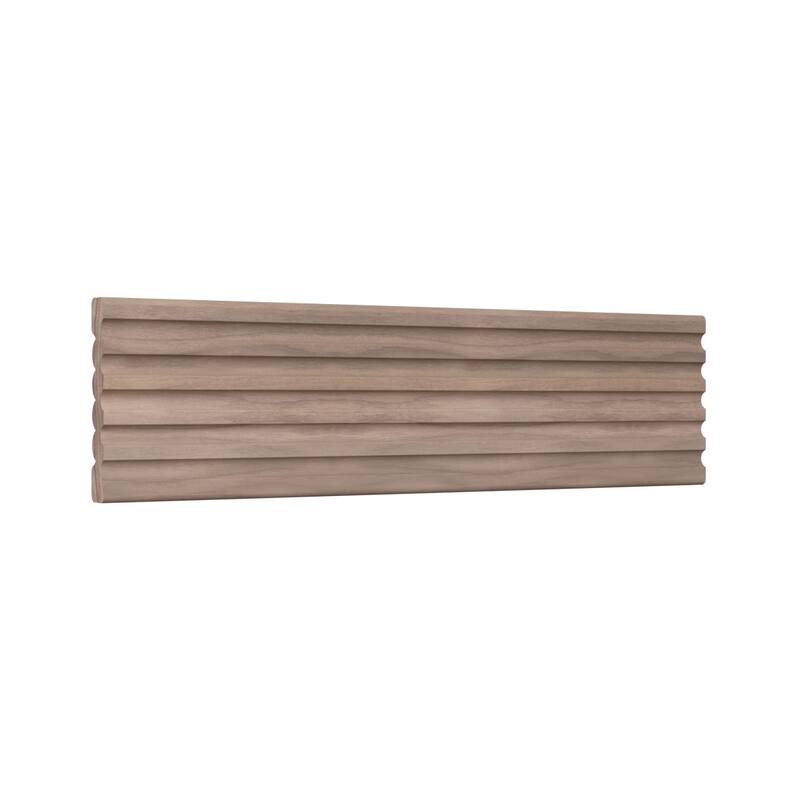 WM338: 9/16-in D x 3-3/8-in W x 96-in L Americraft Solid Hardwood Stain Grade Fluted or Reeded Reversible Moulding