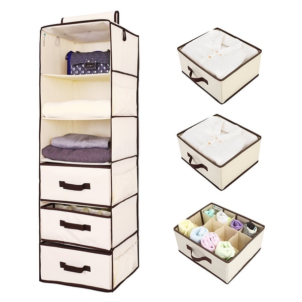 Shop StorageWorks 6-Shelf Hanging Closet Organizer With 3 Drawers ...