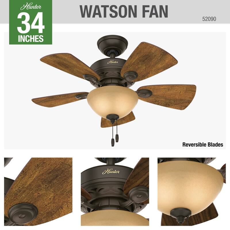 Hunter Fan 34" Watson - White