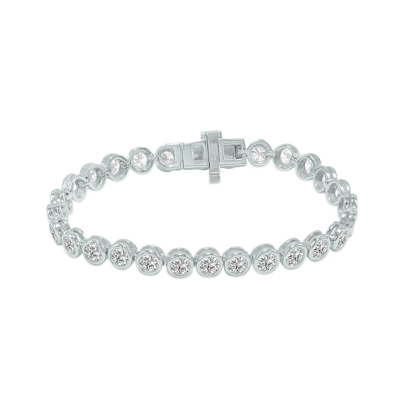 Marquee 10 Carat TW Bezel Set Lab Grown Diamond Bracelet in 14K White Gold
