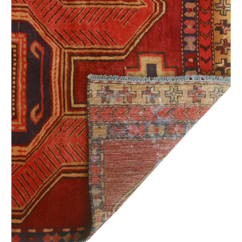 Fine Vintage Distressed Upwood Red/Burgundy Runner - 2'11" x 9'10"