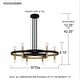 preview thumbnail 9 of 7, Winsland 6-Light Matte Black Chandelier