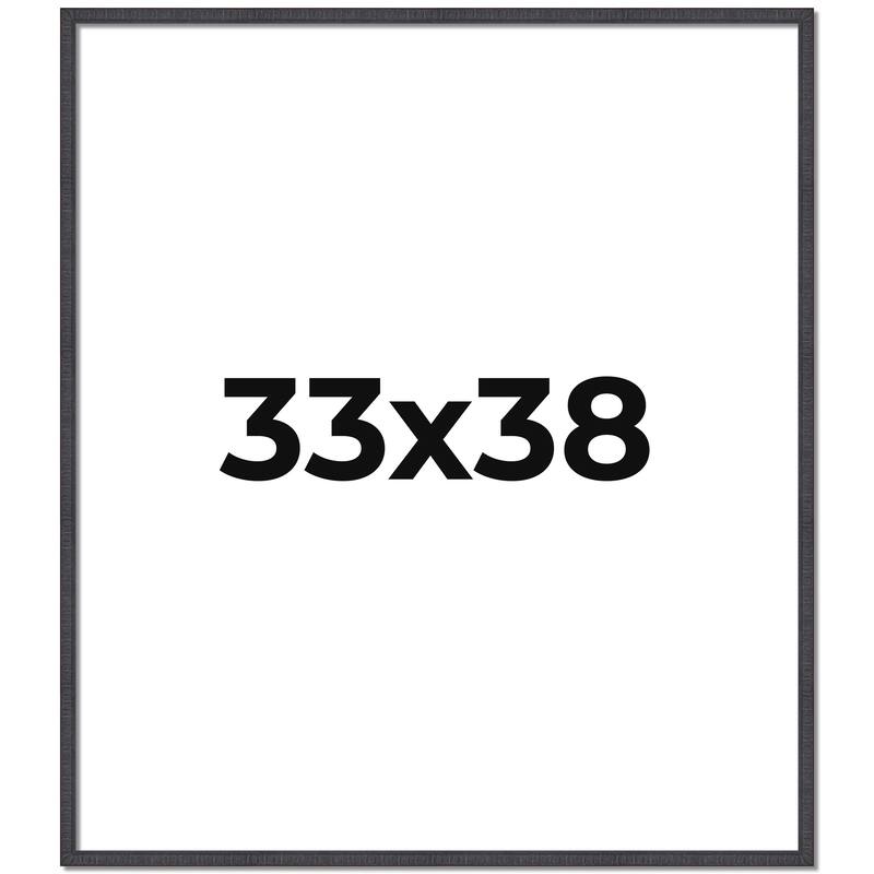 33x38 Frame Brown Solid Wood Picture Frame - Complete Modern Photo