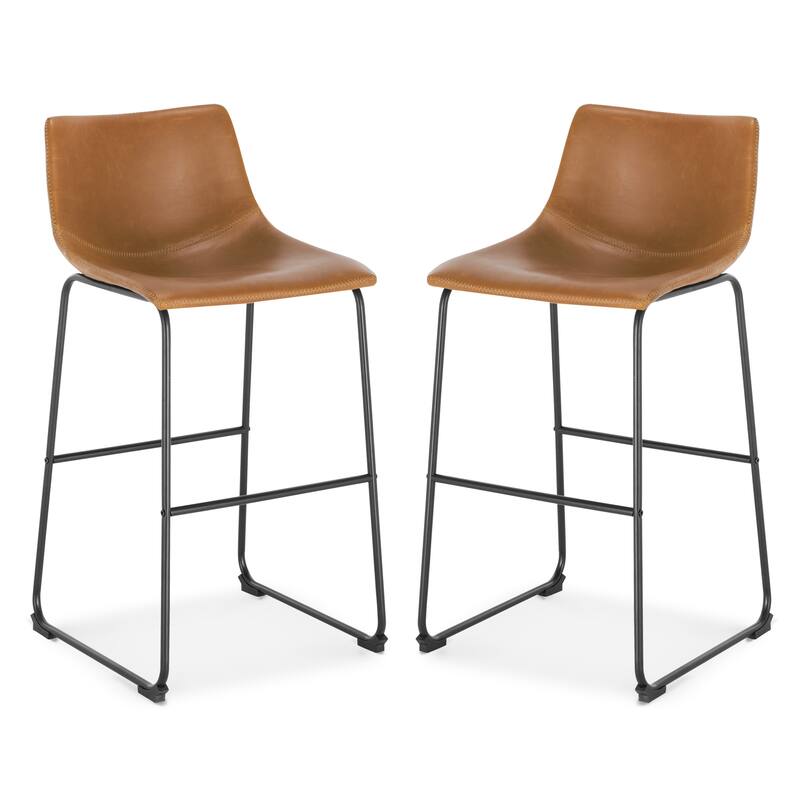 EdgeMod Brinley Bar Stool (Set of 2) - Tan