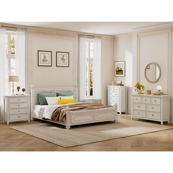modern 4 drawer dresser white Traditional 4 Drawer Dresser Classic White