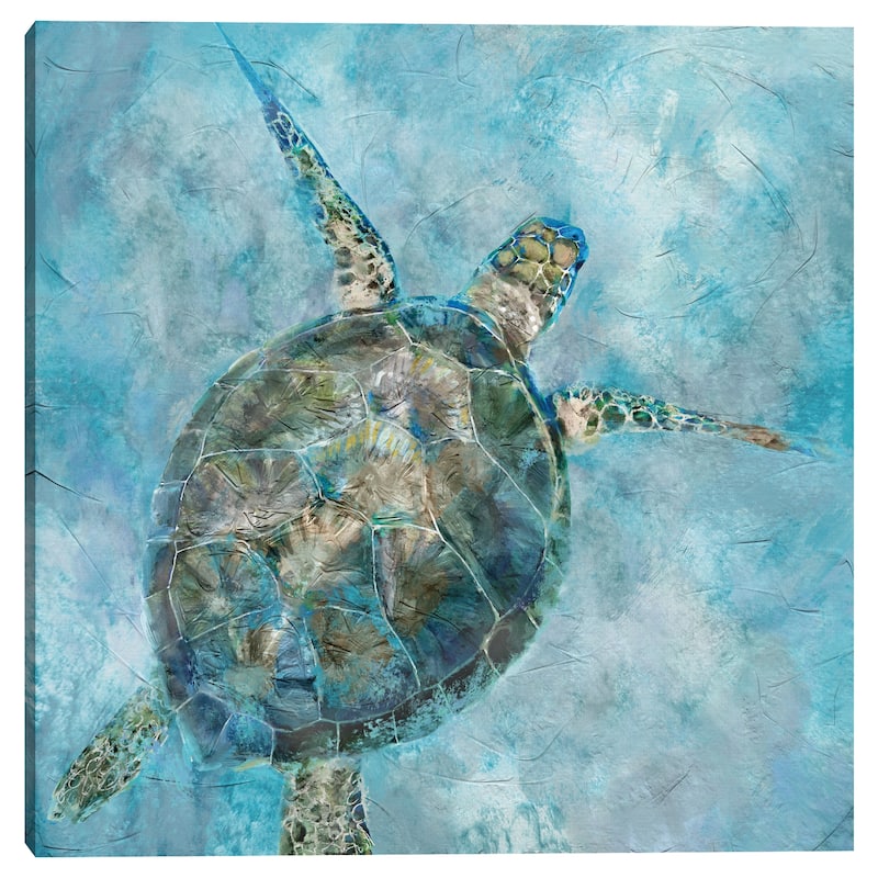 Sea Turtle Blues by Studio Arts Canvas Art Print