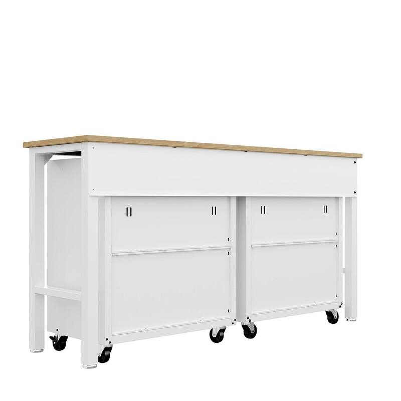 3-Piece Fortress Mobile Space-Saving Garage Cabinet and Worktable 2.0