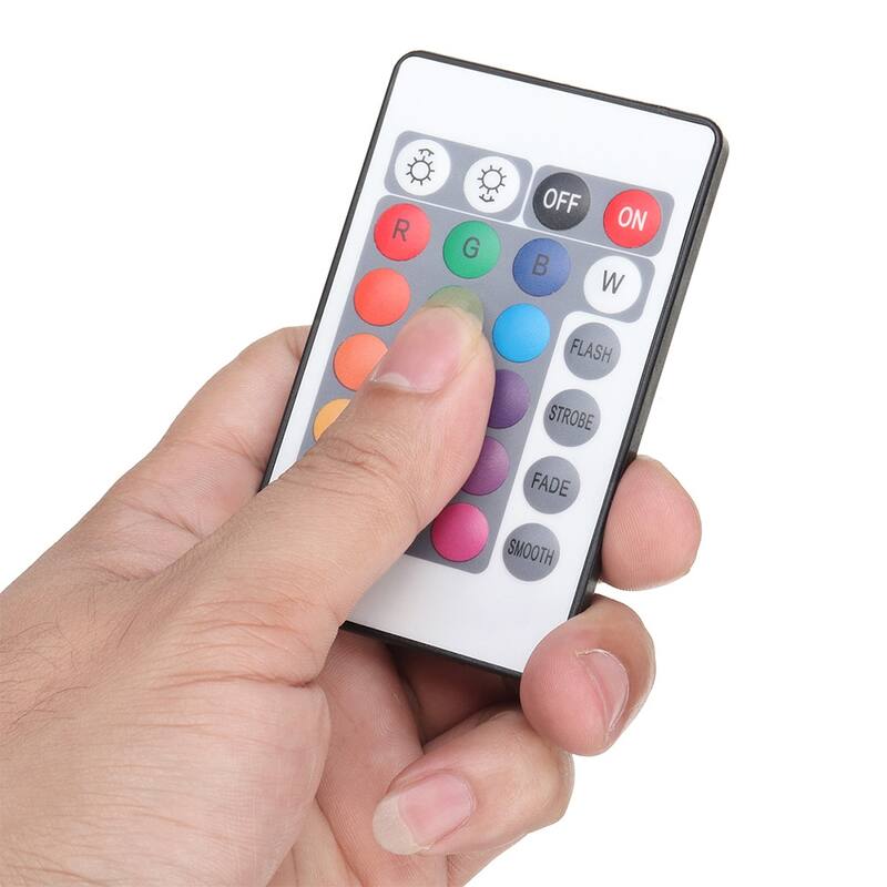 Modern Home LED Glowing Cube Box Stool w/Infrared Remote Control ...