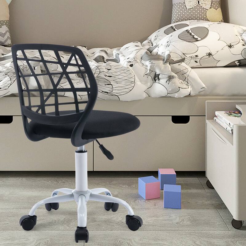 Mesh Ergonomic Swivel Armless Kids Study Chair with Adjustable Height