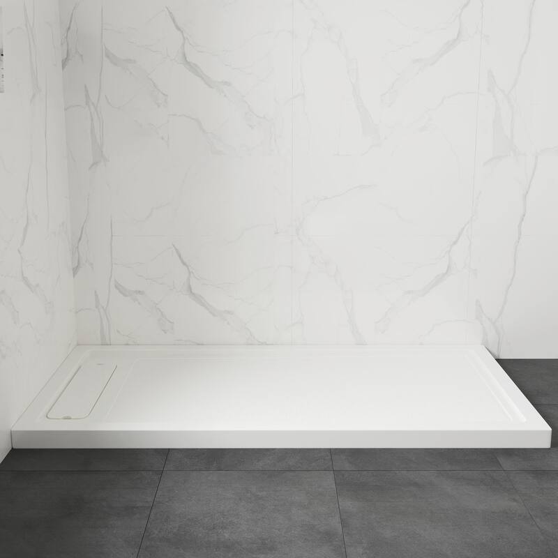 Adena White Shower Base 60x36 in white