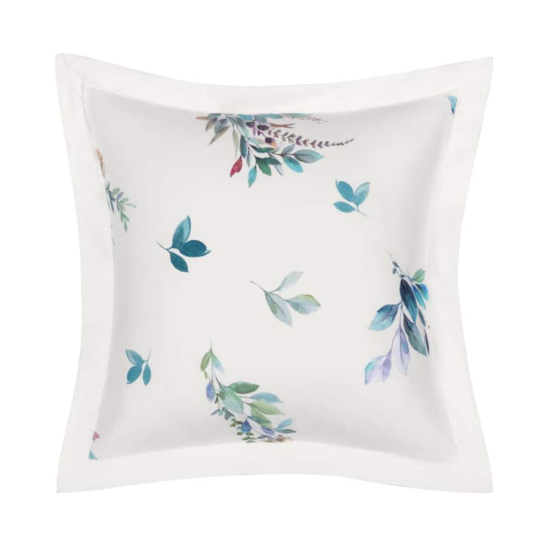 Meadow 18" Square Decorative Throw Pillow - Polyester - Teal - Accent