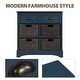 preview thumbnail 44 of 48, 28” Farmhouse Solid Wood Storage Cabinet with Two Drawers and Four Rattan Baskets