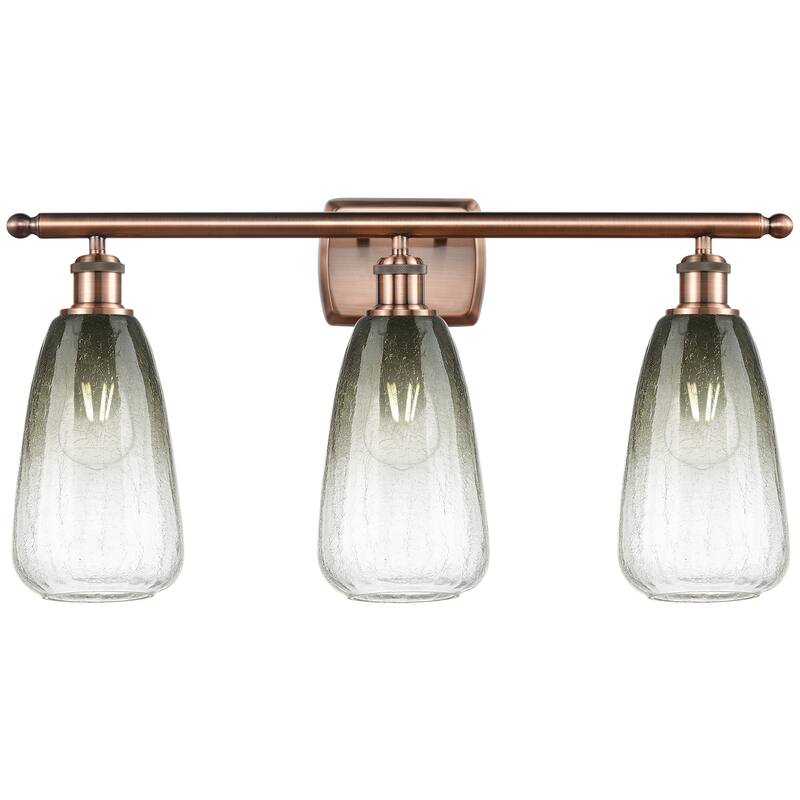 Innovations Lighting 516-3W-14-26 Brookhaven Almond Vanity Brookhaven - Antique Copper / Slate