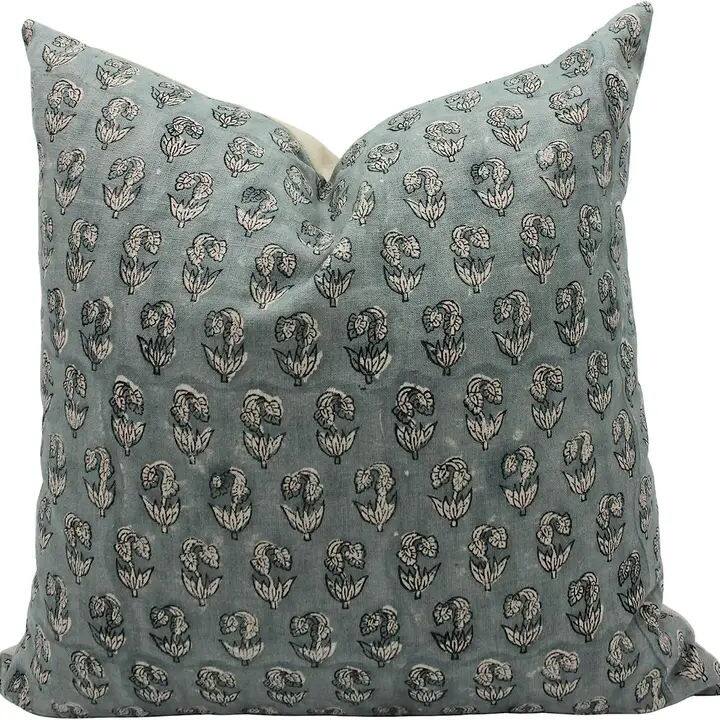 Fabdivine Linen Pillow Cover Artisan Handmade Block Print Fall Decor, Super Star