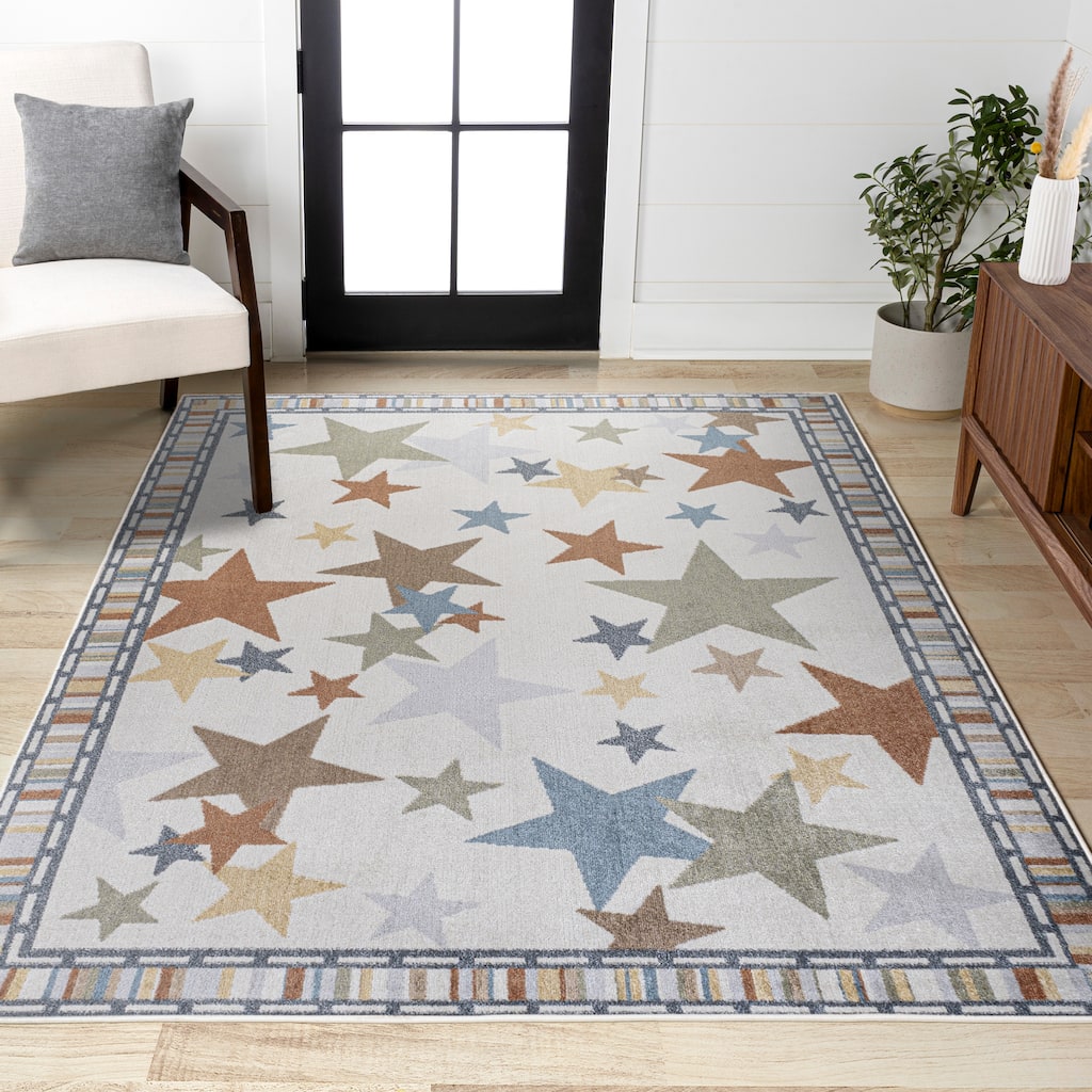 JONATHAN Y Dila Geometric Striped Area Rug