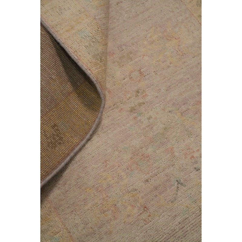 Hand Knotted Oriental 100% Wool Carpet Traditional Geometric Purples Ziegler Area Rug - 6' 1'' X 2' 8''