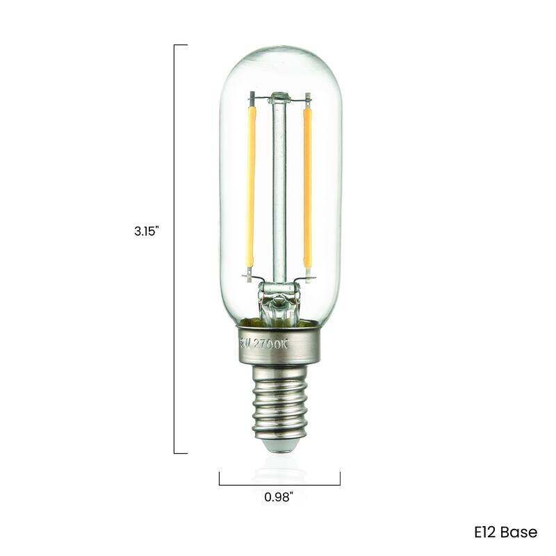 Light Society Tabby Dimmable T8 LED Filament Light Bulb - Set of 4 - Clear