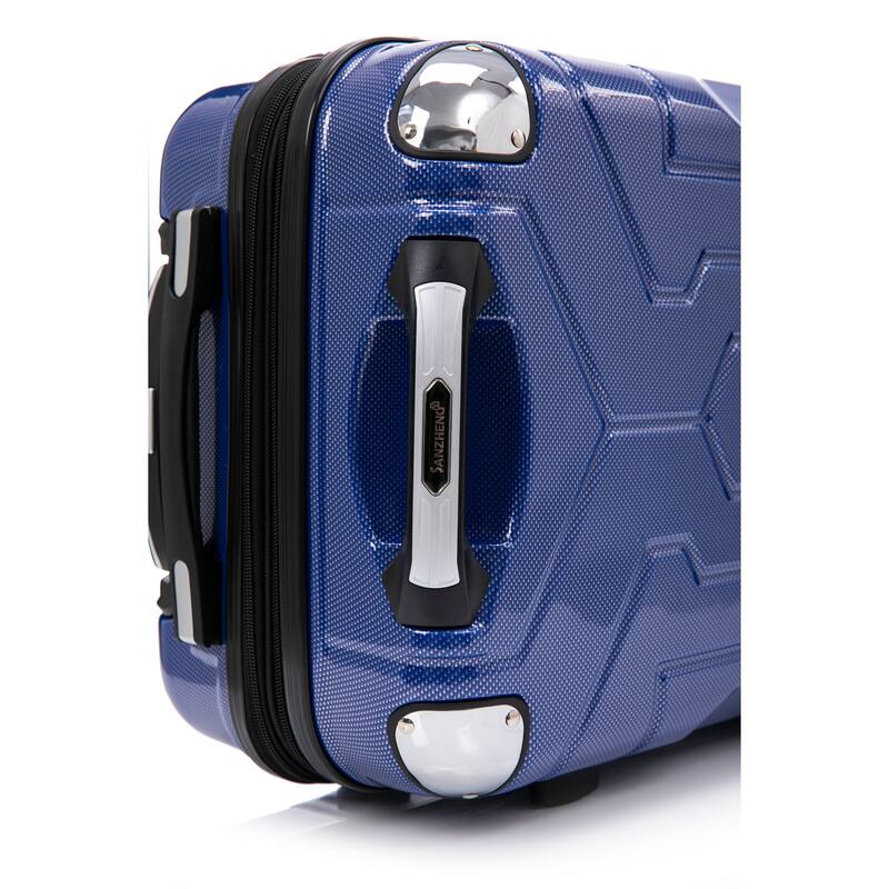Merax Hardshell Travel Luggage Sets, 3 Piece Lightweight Durable Suitcase with Rotating Wheels and Adjustable Telescopic Handle