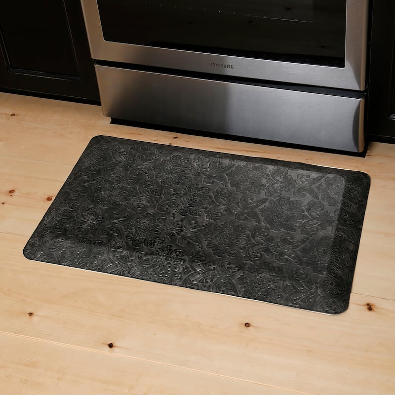 Emeril Lagasse Damask Modern Kitchen Mat - 19.6"x31.5" - Espresso