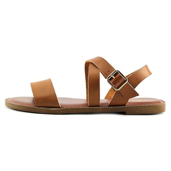 Madden Girl Womens Briiii Open Toe Casual Ankle Strap Sandals Cognac Size 8.0 Madden Girl Womens Briiii Open Toe Casual Ankle Strap Sandals Cognac Size 8.0
