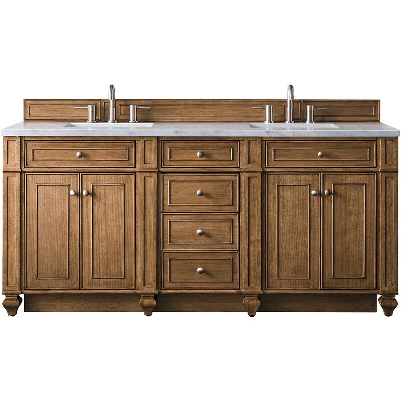 James Martin Vanities 157-V72-FEJP Bristol 72" Free Standing Double - Saddle Brown