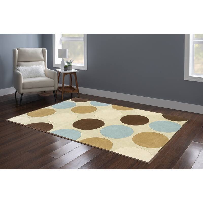 Hand Tufted Trio Collection Polka Dot Rug