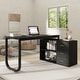 preview thumbnail 33 of 62, L-shaped executive desk With 3 Drawers for Home and Office