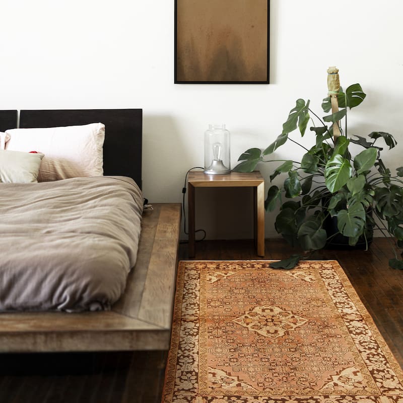 ECARPETGALLERY Hand-knotted Andelz Copper Wool Rug - 4'4 x 6'6