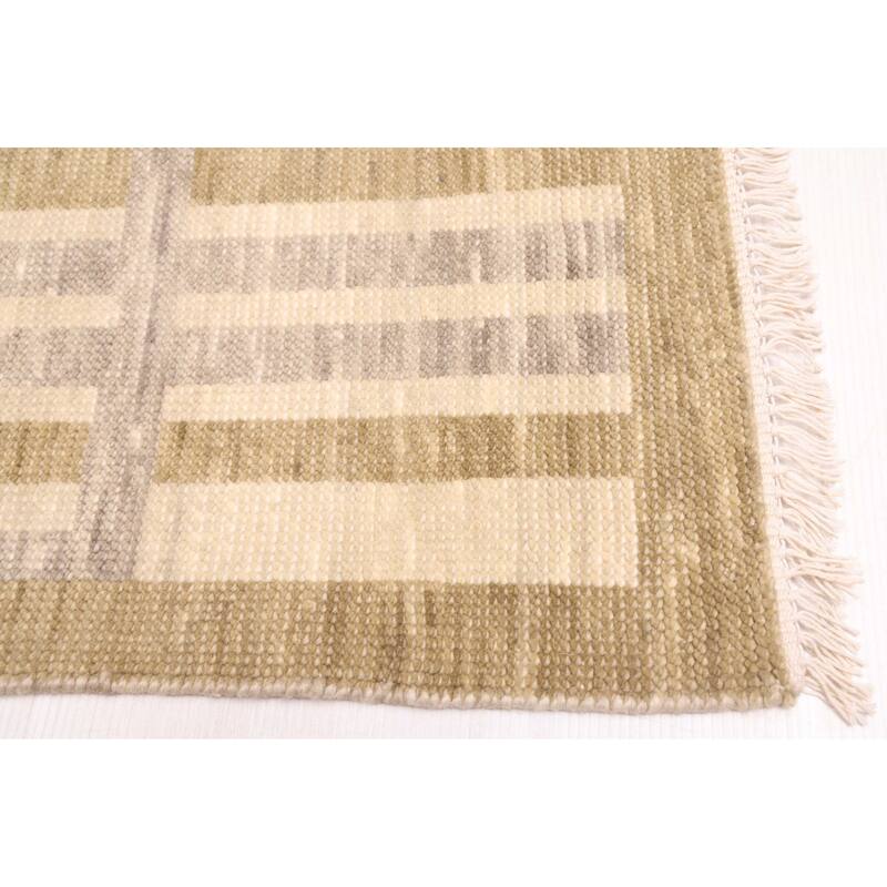 ECARPETGALLERY Hand-knotted Pak Finest Marrakesh Light Khaki Wool Rug - 7'11 x 9'11