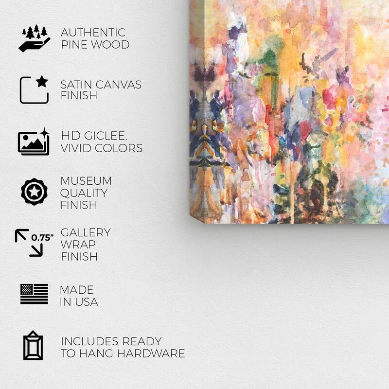 Wynwood Studio Abstract Garden Melting Petals Pink and Light Pink Modern & Contemporary Wall Art Canvas Print