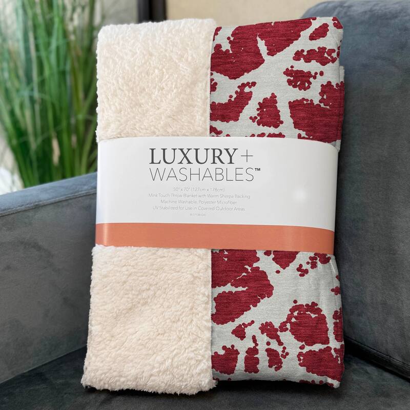 Premium Machine Washable Sherpa Casual Contemporary Throw Blanket
