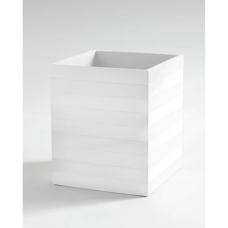 Kassatex Cabana White Bath Accessory collection - Wastebasket