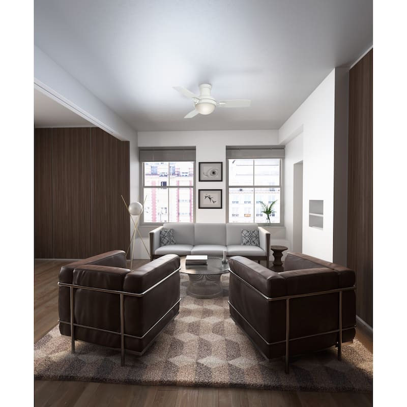 Casablanca 44" Verse Outdoor Ceiling Fan with LED Light Kit and Handheld Remote - Contemporary Retro - DAMP RATED!