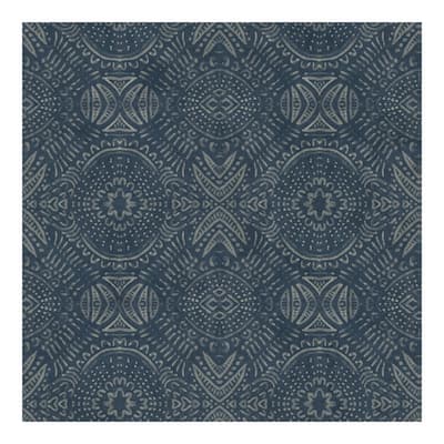 Java Navy Medallion Wallpaper - 20.5 x 396 x 0.025