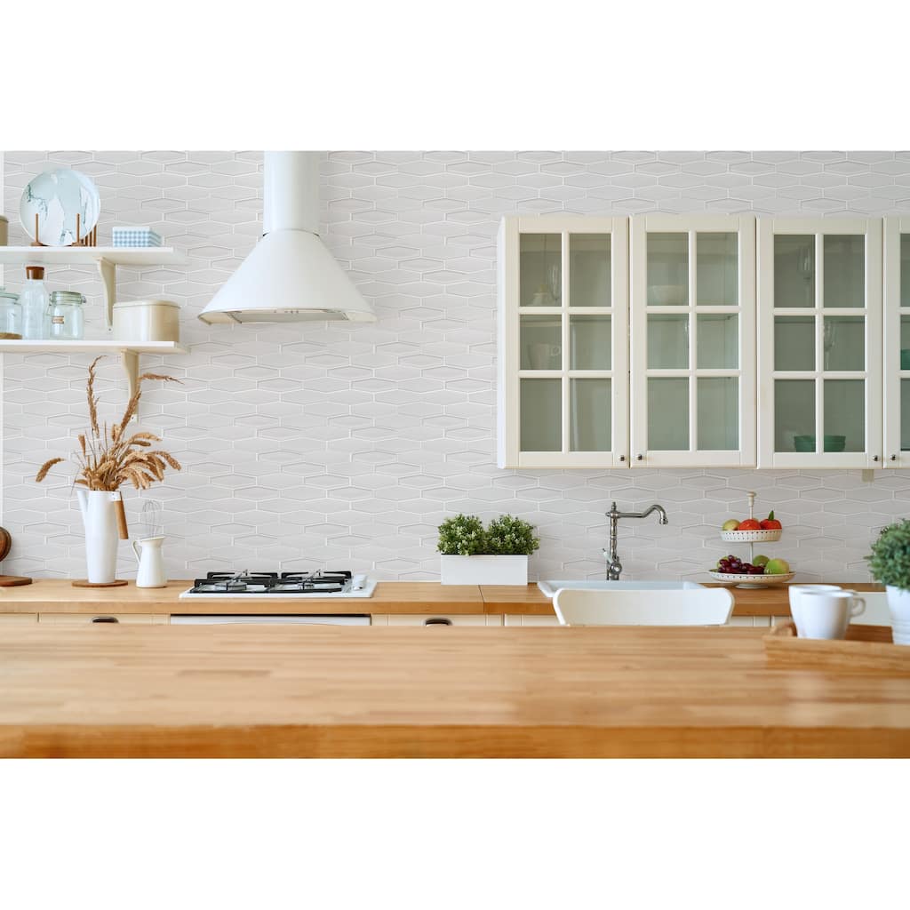 Honeycomb 1.5" x 4.9" Glossy Porcelain Mosaic Tile