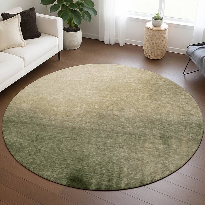 Machine Washable Indoor/ Outdoor Modern Dawn Chantille Rug