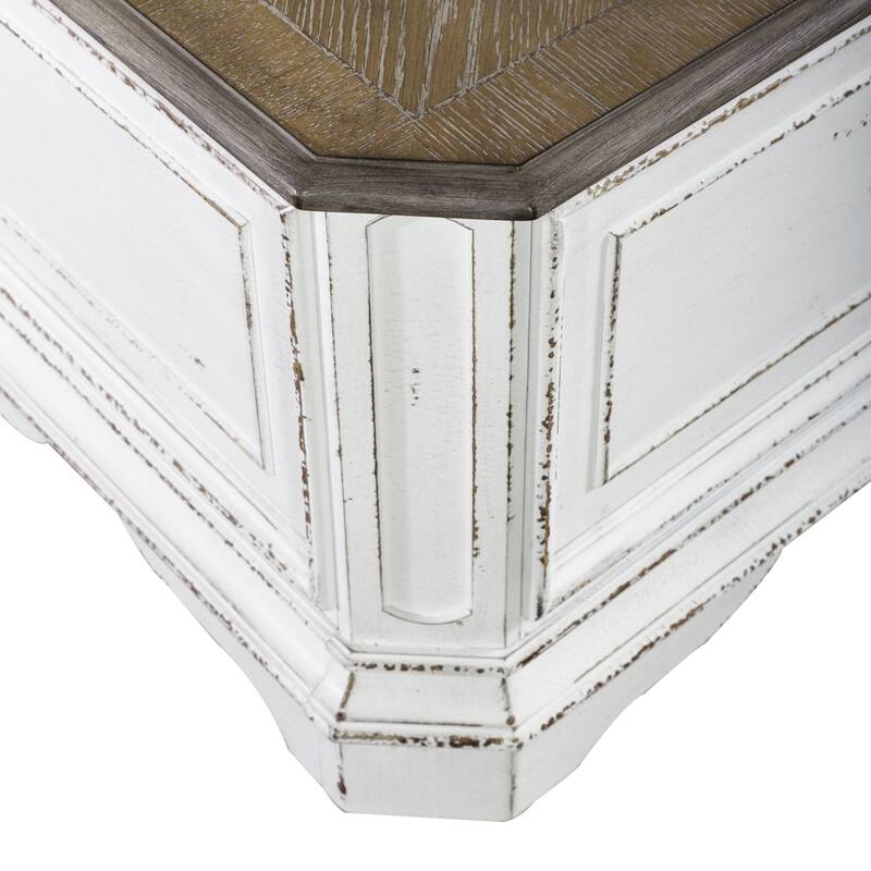 Magnolia Manor Antique White Storage Trunk