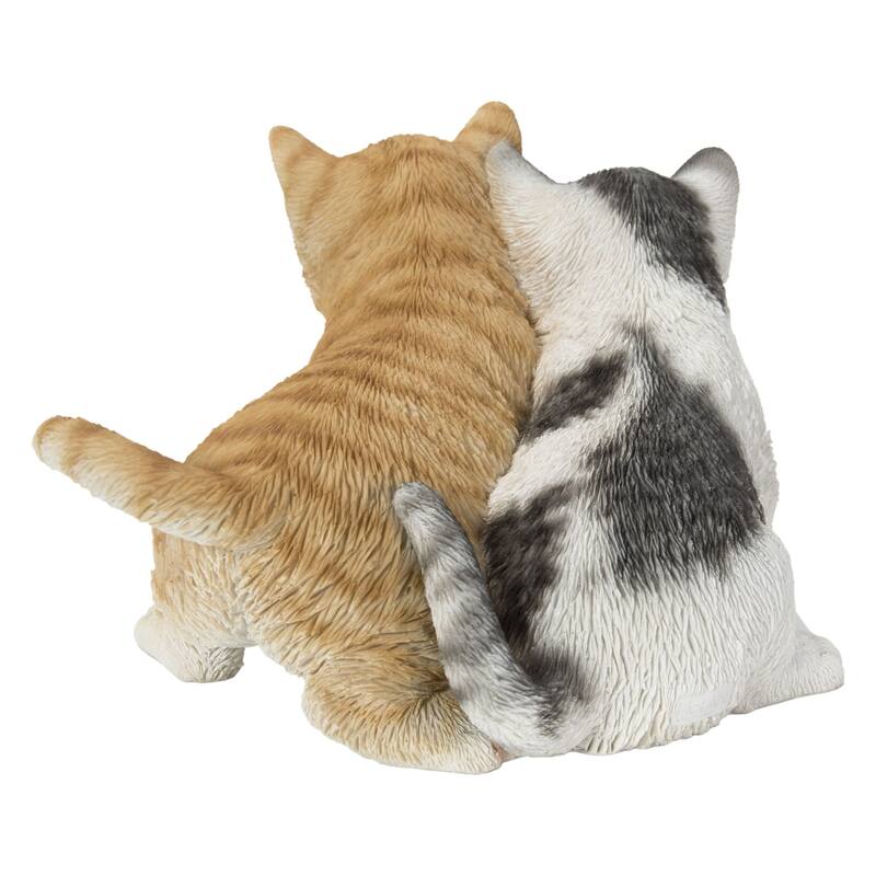 7.5" Playful Sitting Kittens Outdoor Garden Statue