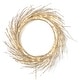 preview thumbnail 4 of 4, Triple 24" Pre-lit Warm White LED Wreath by Christopher Knight Home - Champagne Glitter - 24.00" L x 24.00" W x 4.00" H