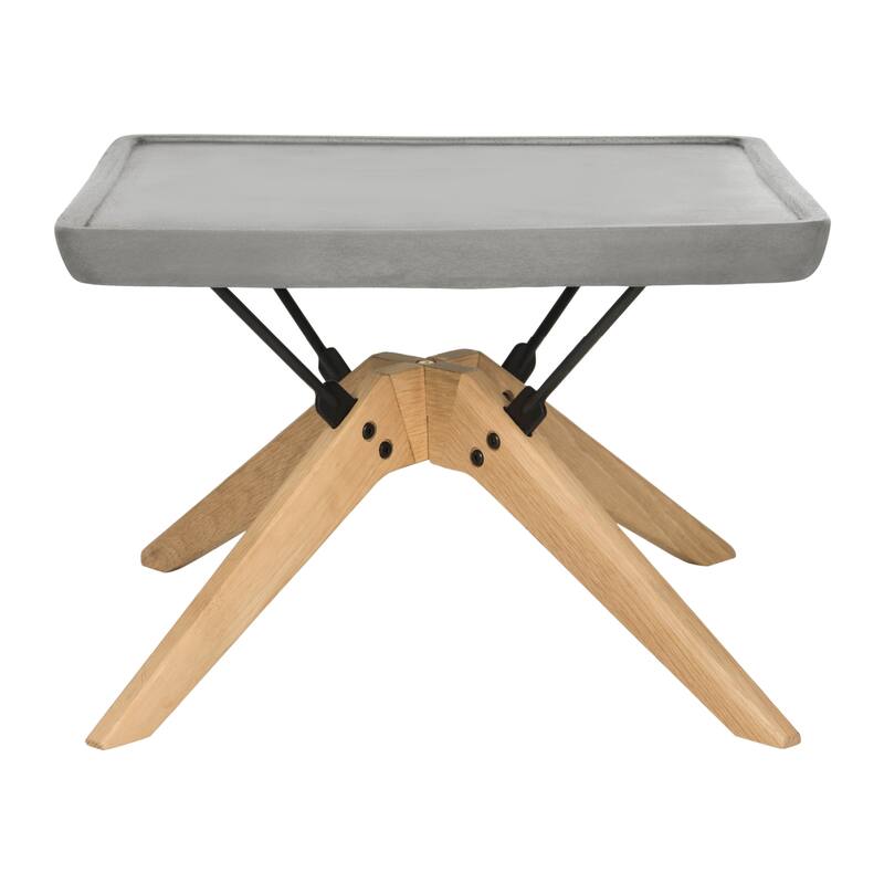SAFAVIEH Outdoor Ashely Modern Dark Grey Coffee Table - 22.1" x 22.1" x 14.6" - 22Wx22Dx15H