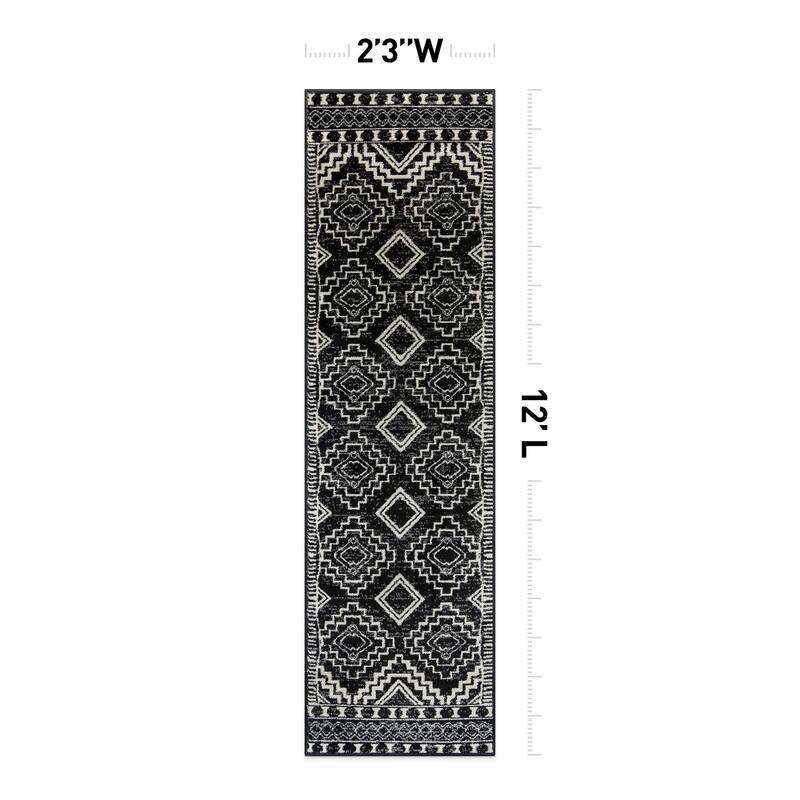 Transitional Bohemian Area Rug, Pet Friendly for Bedroom & Living Room
