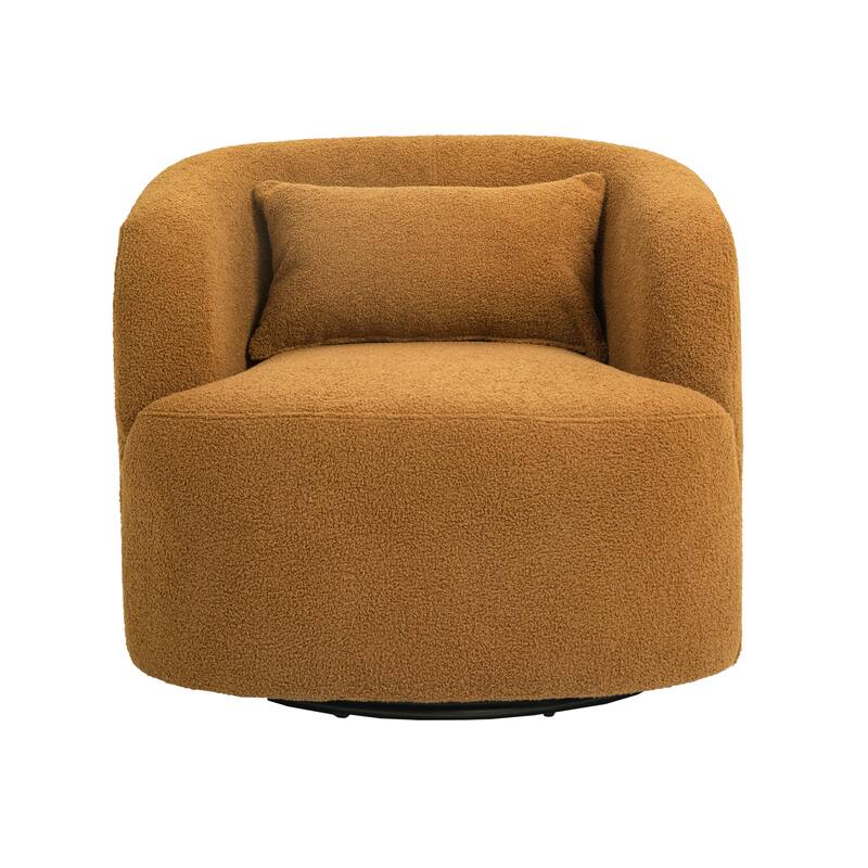 Single Accent Chair Teddy Swivel Barrel Chairs