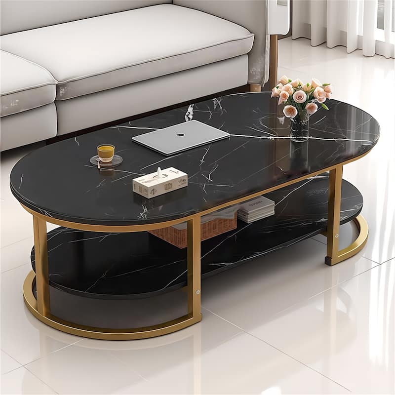 Modern Morden Dining Table Coffee Table in Black Gold
