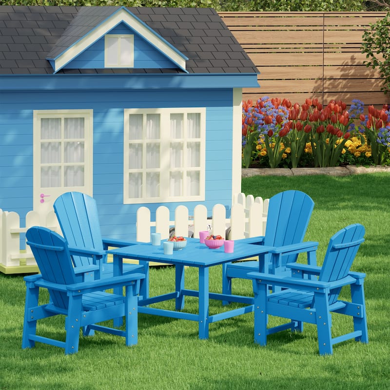 Laguna Kids Adirondack 5-Piece Square Table Dining Set