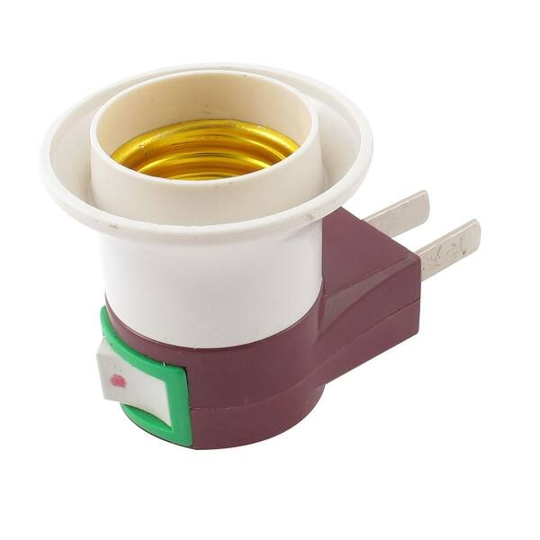 Us Plug On Off Switch E27 Screw Light Bulb Base Lamp Holder Socket Adapter Overstock 17588985