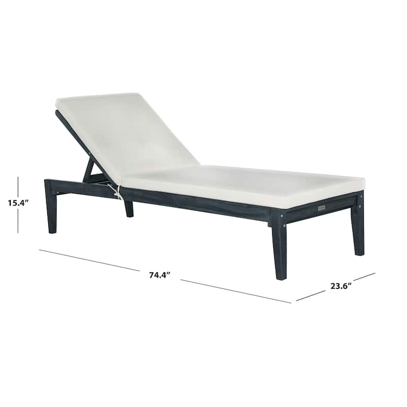 SAFAVIEH Outdoor Kicki Chaise Lounge Chair - 24Wx74Dx15H