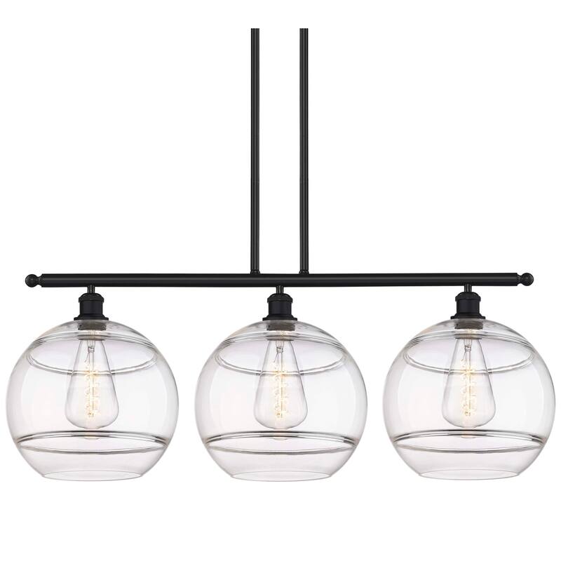 Innovations Lighting 516-3I-14-39 Rochester Pendant Rochester 3 Light - Matte Black / Clear